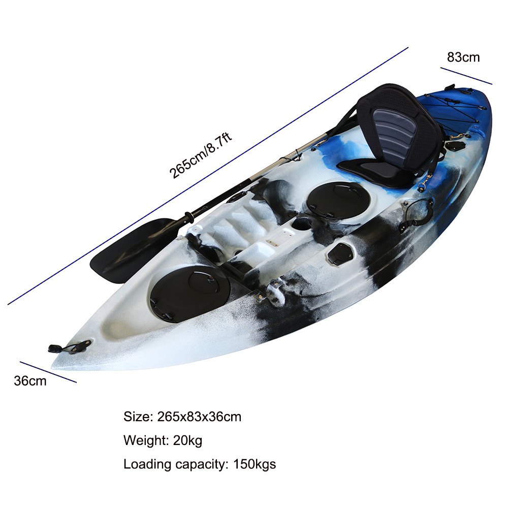 2.65m Single Seat HDPE Sit-On- - Fishing Kayak Pedal Drive recensione e prezzo