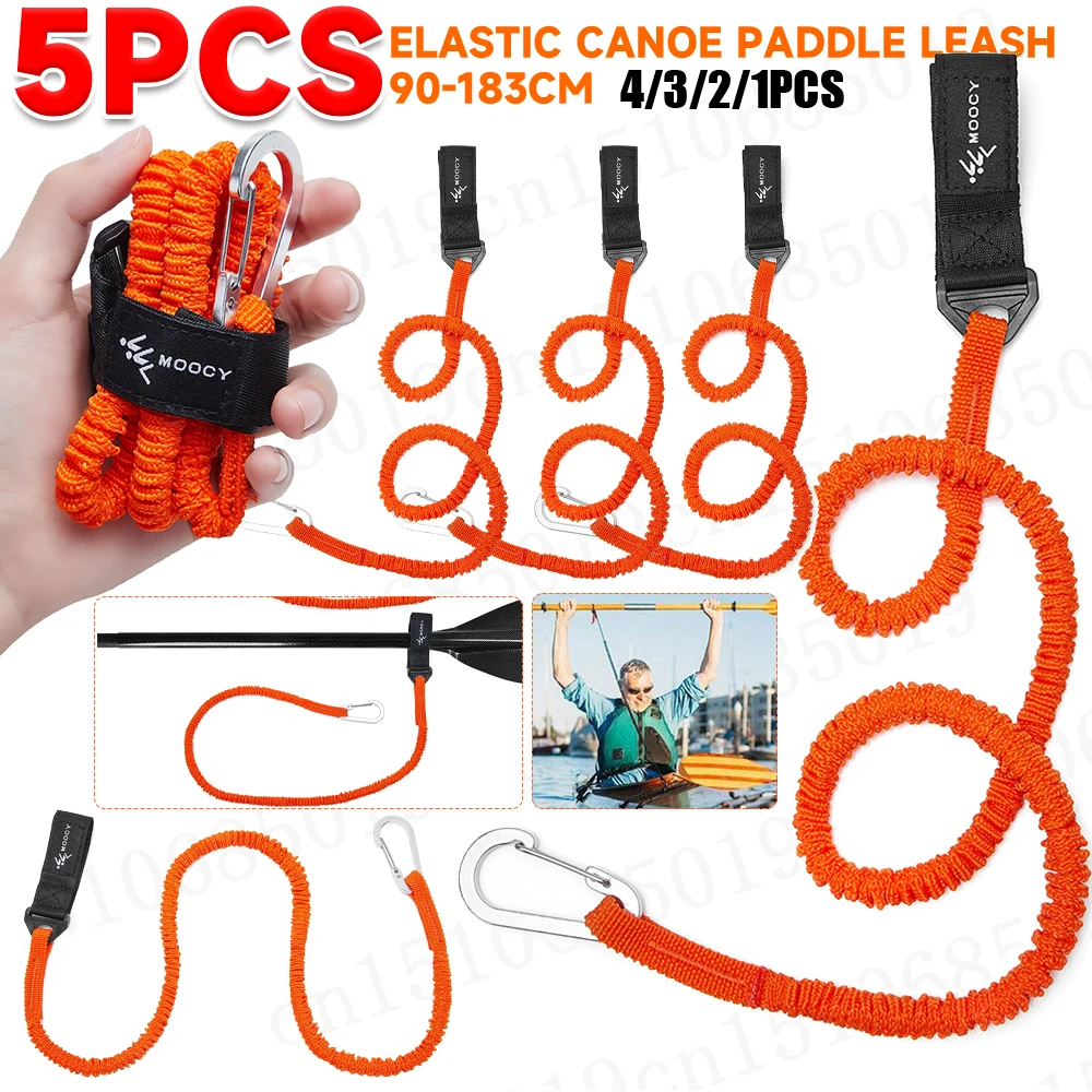 5-1PCS Elastic Kayak Canoe Pad - Fishing Kayak Paddle Leash recensione e prezzo