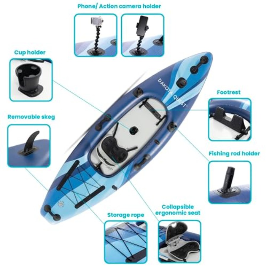 Sit-On-Top Inflatable Kayak Da - Fishing Kayak Sit In recensione e prezzo