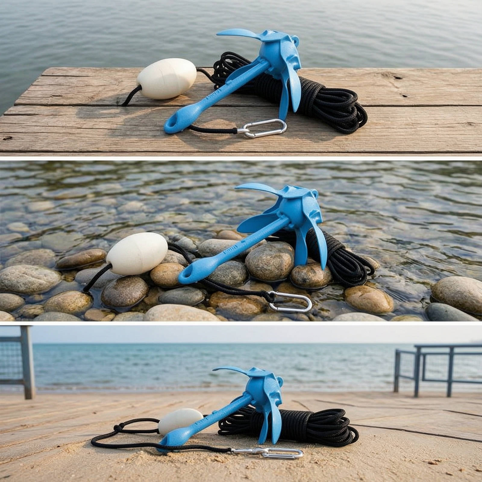 Folding Anchor Kit with Buoy a - Fishing Kayak Storage Bag recensione e prezzo