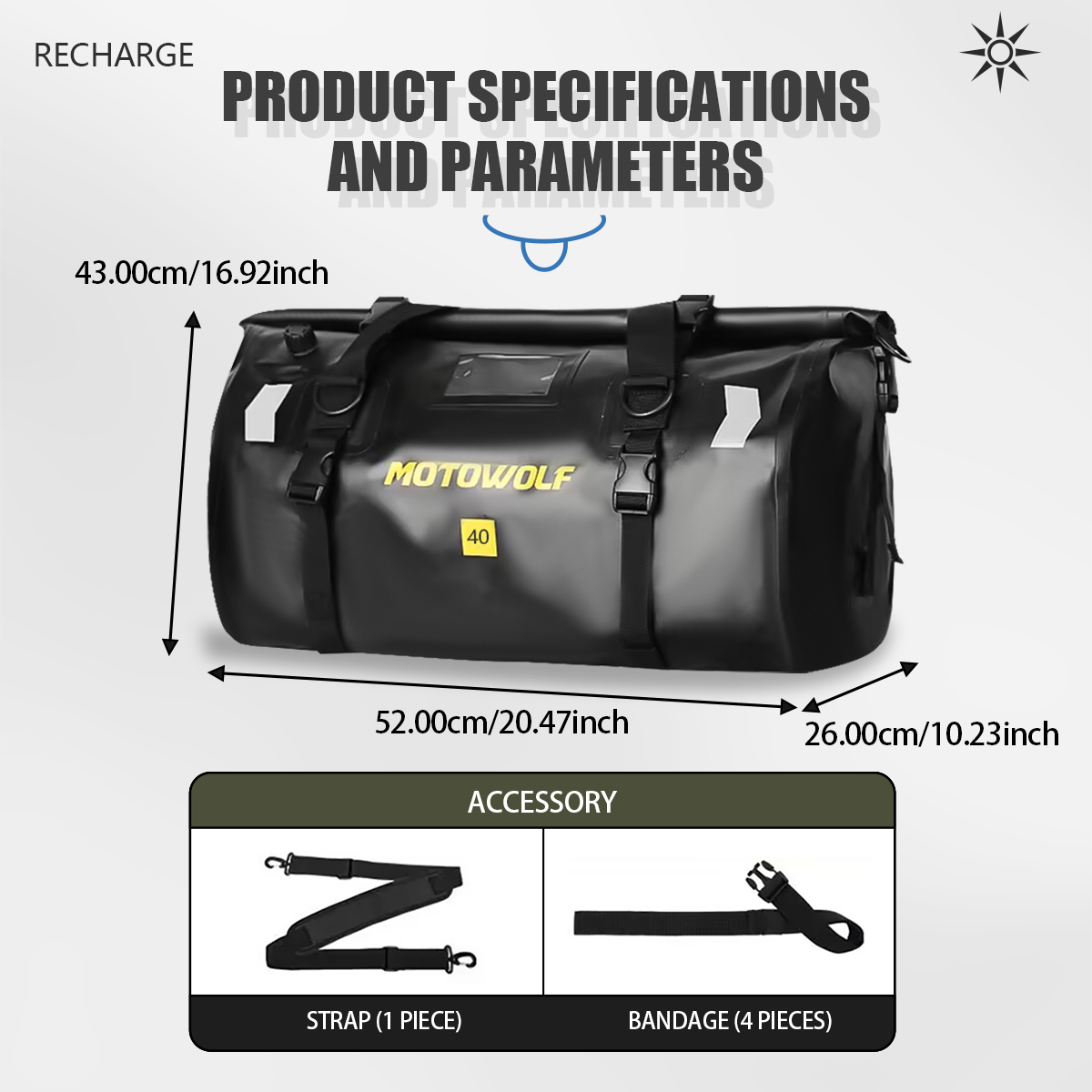 Waterproof Duffel Bag 40L/66L  - Fishing Kayak Seat recensione e prezzo