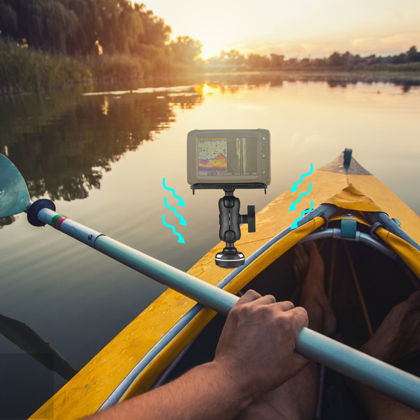 Fish Finder Mount with Rectang - Fishing Kayak Fish Finder Mount recensione e prezzo