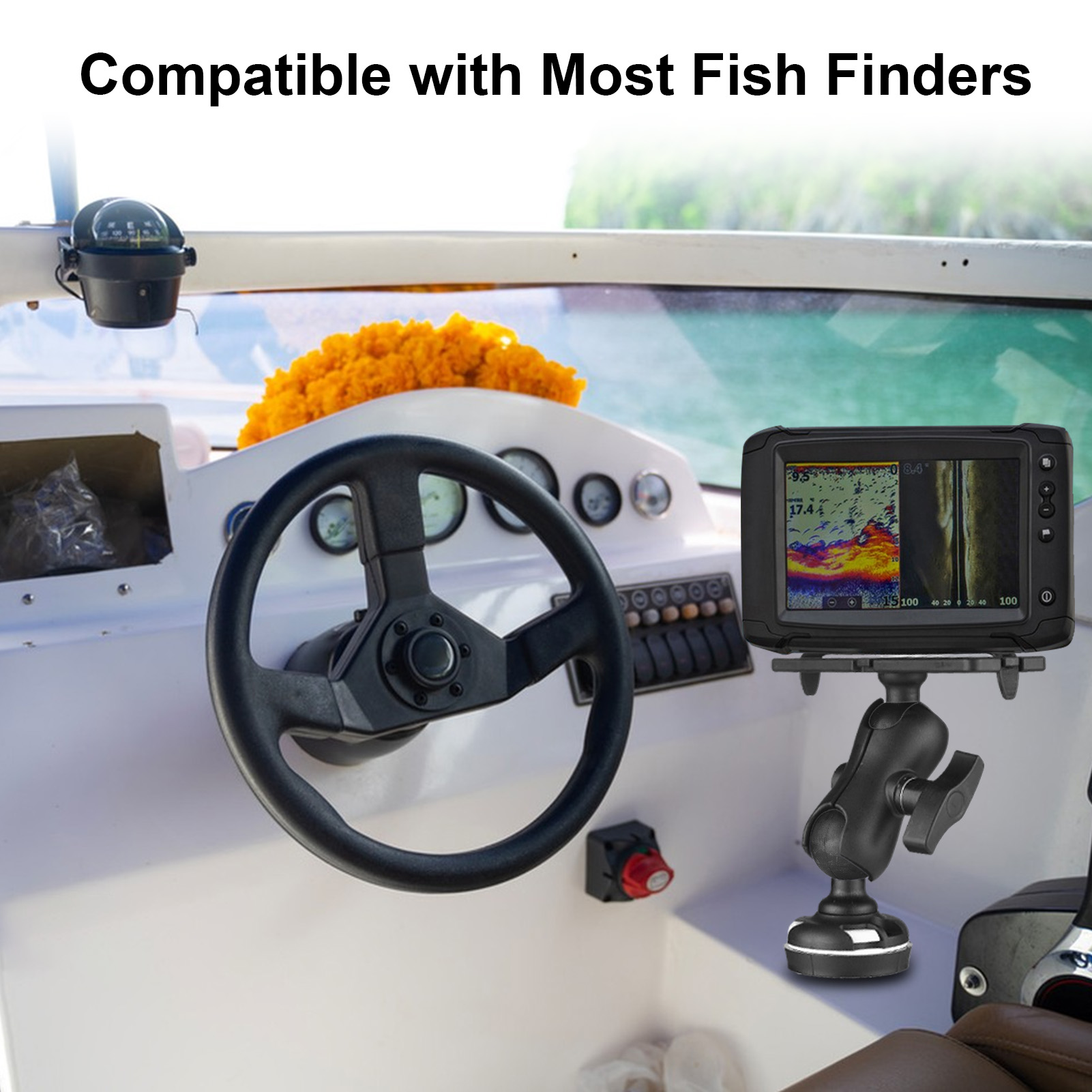 Fish Finder Mount with Rectang - Fishing Kayak Fish Finder Mount recensione e prezzo